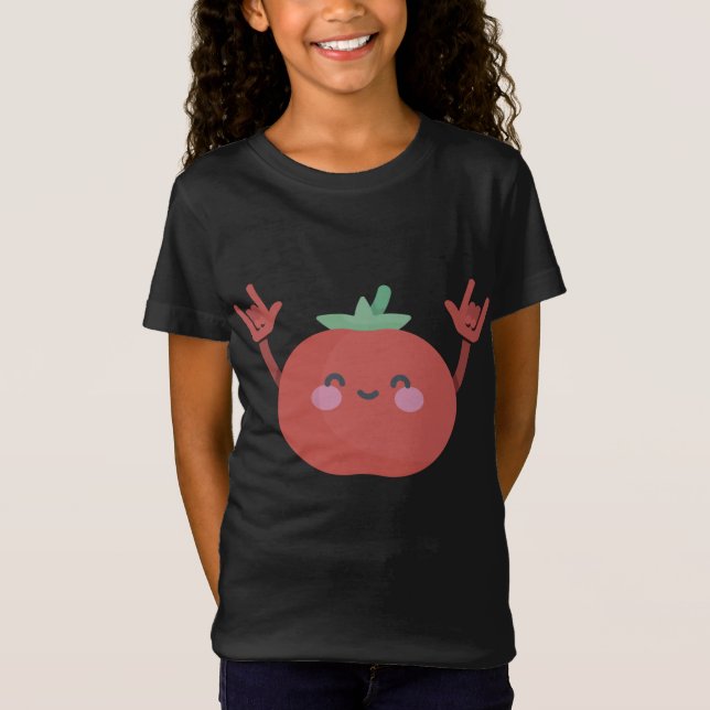 T-Shirt Dancing Tomato Funny Vegan Fruit Amoureux Dance Su (Devant)