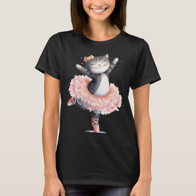 T-shirt Dancing Tutu Cat Costume For Cats Lovers  (Devant)