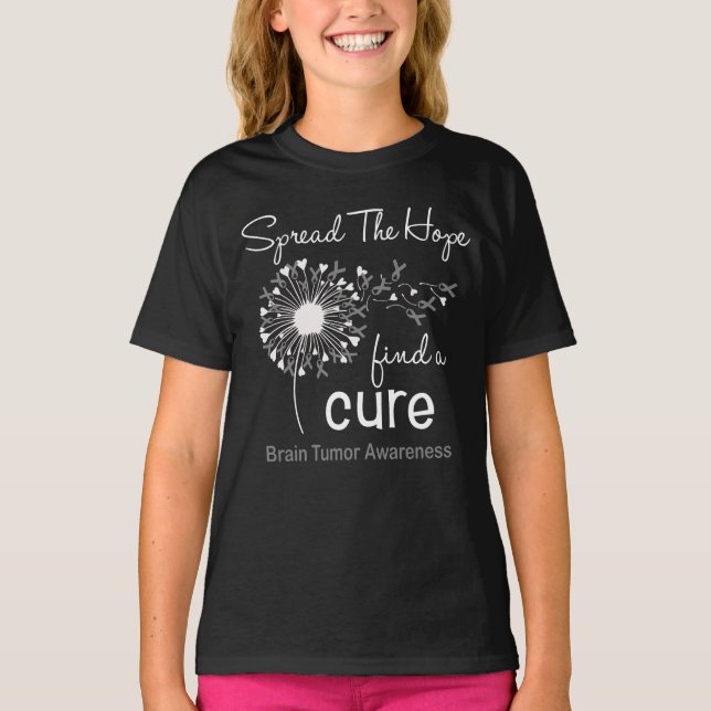 T-shirt Dandelion Brain Tumor Awareness (Devant)