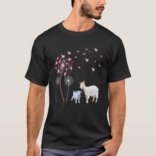 T-shirt Dandelion Chèvre Cute Chèvre éleveur Floral Dandel (Devant)