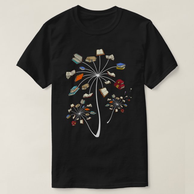 T-shirt Dandelion Douloureux Livres Cadeau Pour Lecture Lo (Design devant)