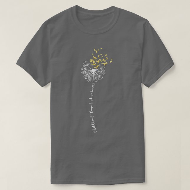 T-shirt Dandelion Enfance Cancer Sensibilisation Ruban Mam (Design devant)