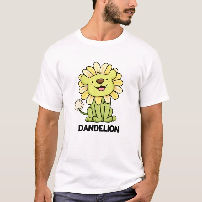 T-shirt Dandelion Funny Lion Pun (Devant)