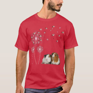 T-shirt Dandelion Guinea Pig Cute Guinea Pig Floral Dandel