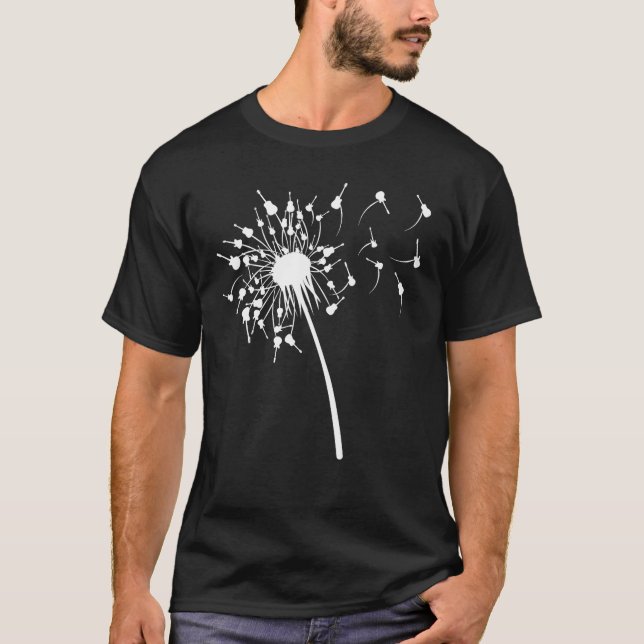 T-shirt Dandelion Guitar  for Guitarist Guitar (Devant)