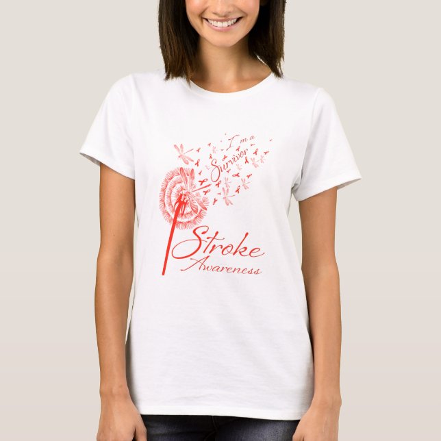 T-shirt Dandelion Je suis un survivant Fleur de sensibilis (Devant)