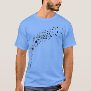 T-shirt Dandelion Oiseaux Fleurs Lover Faire Un Dandelio S