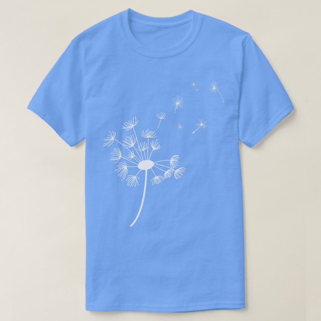 T-shirt Dandelion Qui S'Éteint Dans Le Vent Dans Le Ciel A (Design devant)