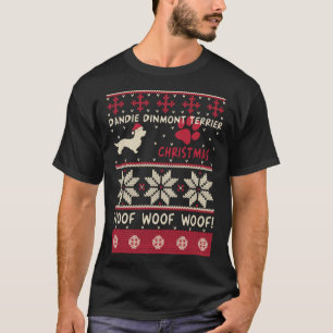 T-shirt Dandie Dinmont Terrier Chandail de Noël Funny Gif