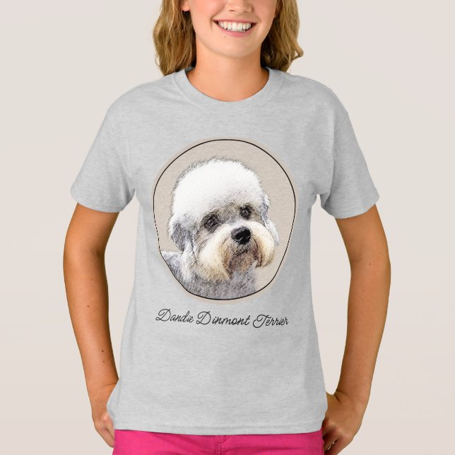 T-shirt Dandie Dinmont Terrier Peinture Chien Art original (Devant)