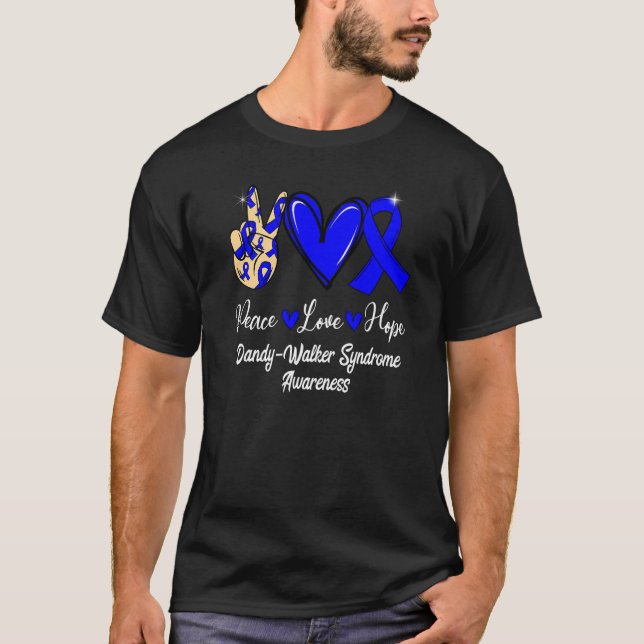T-shirt Dandy Walker Conscience du syndrome Paix Amour Esp (Devant)