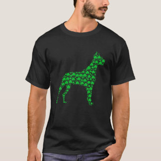 T-shirt Dane Chien Shamrock St.Patrick's Day Chiot Lover