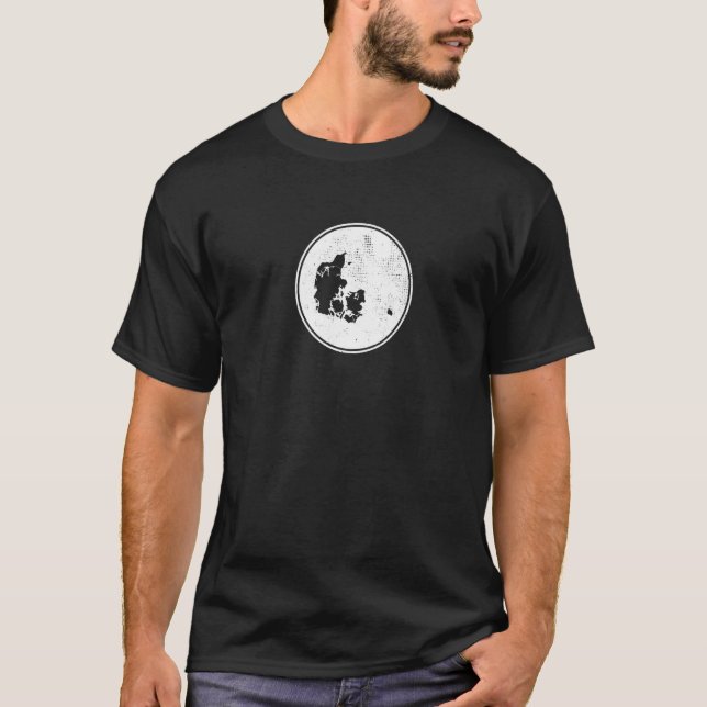T-shirt Danemark Carte Fier Drapeau Danois (Devant)