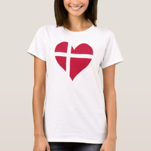 T-shirt Danemark - Coeur du drapeau