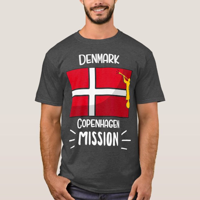 T-shirt Danemark Copenhague Mormon LDS Mission Missionnair (Devant)