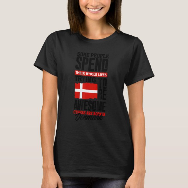 T-shirt Danemark Danemark Danemark Danemark Drapeau (Devant)