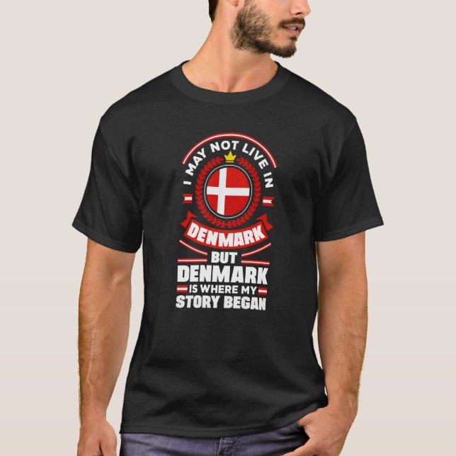 T-shirt Danemark Danemark Danemark Danemark Drapeau (Devant)
