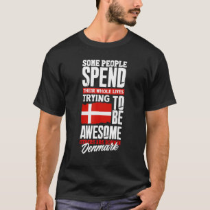 T-shirt Danemark Danemark Danemark Danemark Drapeau