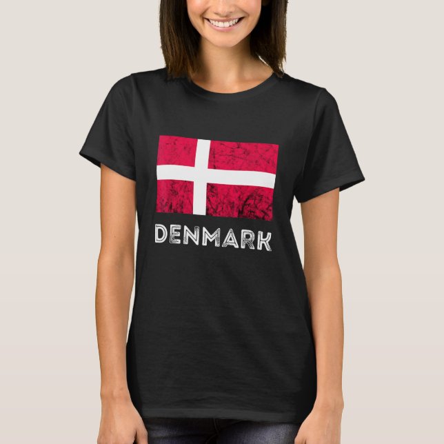 T-shirt Danemark Dannebrog Drapeau danois Dansk Roots Dank (Devant)