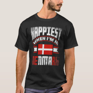 T-shirt Danemark Danois Drapeau Danemark Le plus heureux q