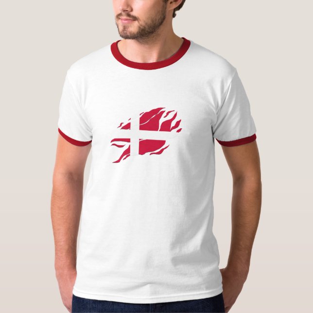 T-shirt Danemark Drapeau en moi, marque de scandinavie (Devant)