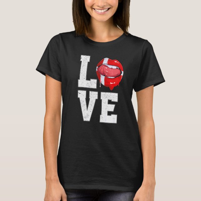 T-shirt Danemark Drapeau Football Fan Love Dane (Devant)