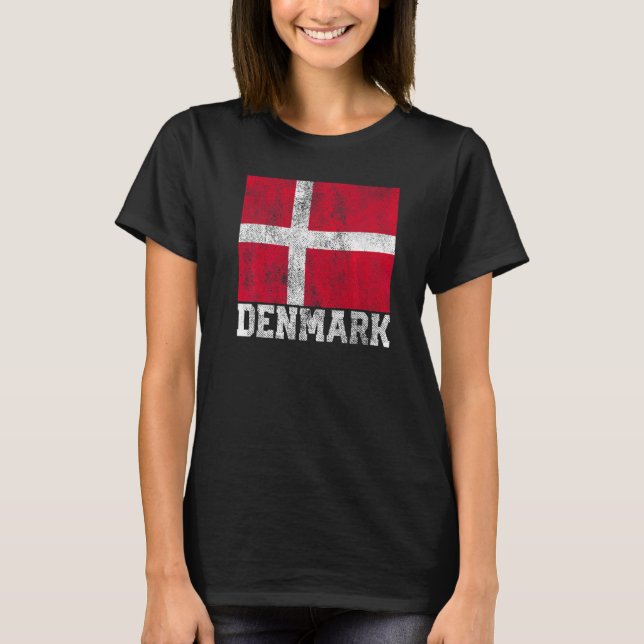 T-shirt Danemark Drapeau National Pride Racines Pays Famil (Devant)