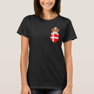 T-shirt Danemark Drapeau Welsh Springer Spaniel Chien En P