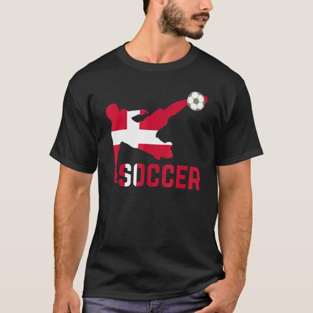 T-shirt Danemark Football National Football Danemark Footb (Devant)