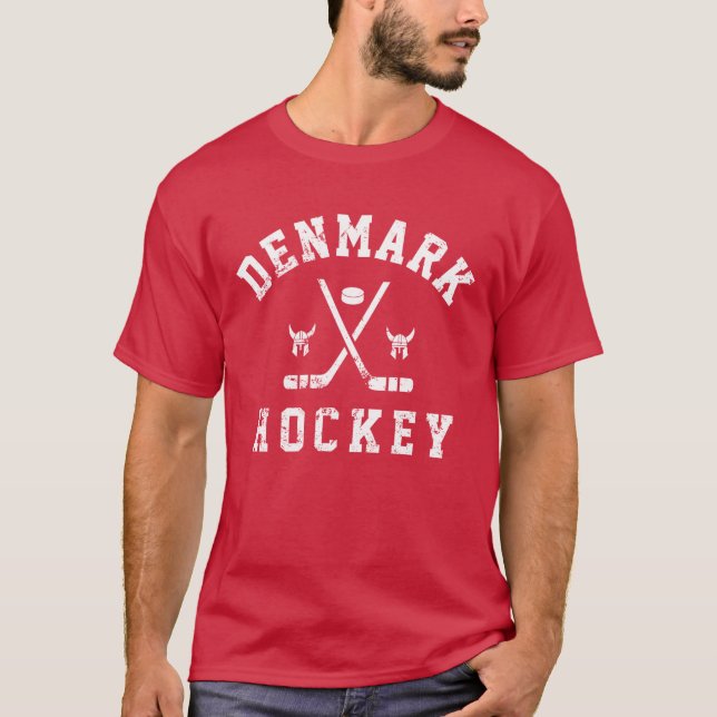 T-shirt Danemark Hockey sur glace  (Devant)