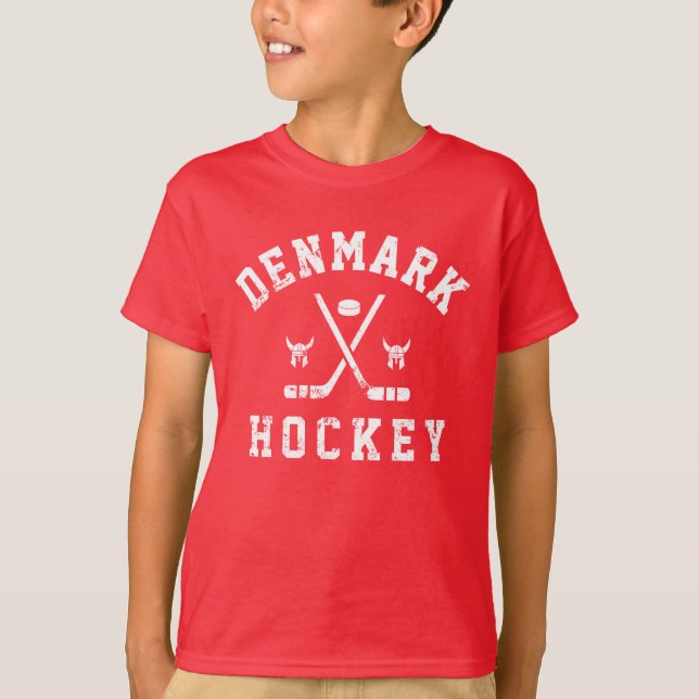 T-Shirt Danemark Hockey sur Glace (Devant)