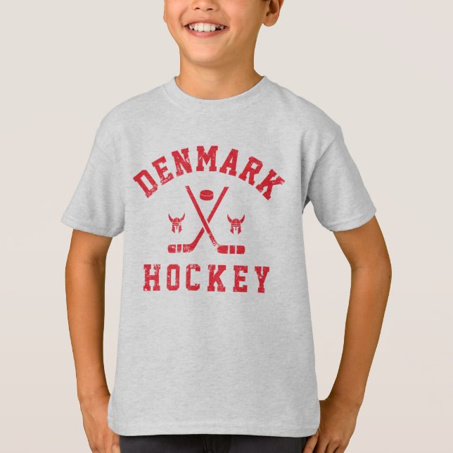 T-Shirt Danemark Hockey sur Glace (Devant)