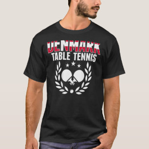 T-shirt Danemark Ping Pong Fier Danois Table Tennis Supp