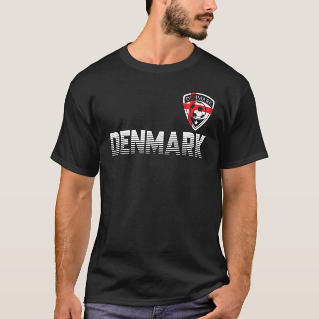 T-shirt Danemark Soccer Jersey 2021 Dane Football Team Fan (Devant)