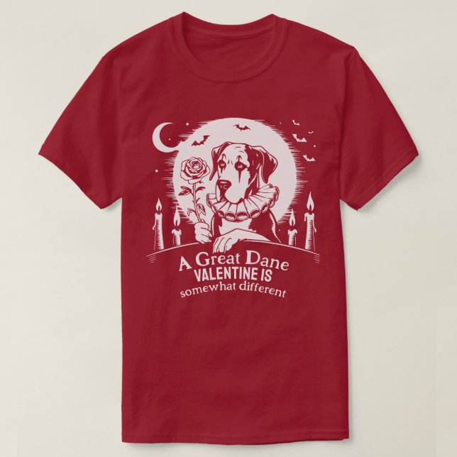 T-shirt Danemarkais géant Saint-Valentin Amour des chiens  (Design devant)