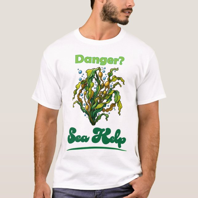 T-shirt Danger? Algue marine (Devant)