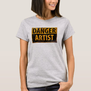 T-shirt DANGER ARTISTE Distressed Métal Rouille