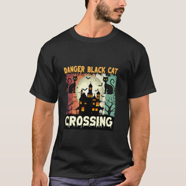 T-shirt Danger Chat Noir Traverse Halloween 2024 (Devant)