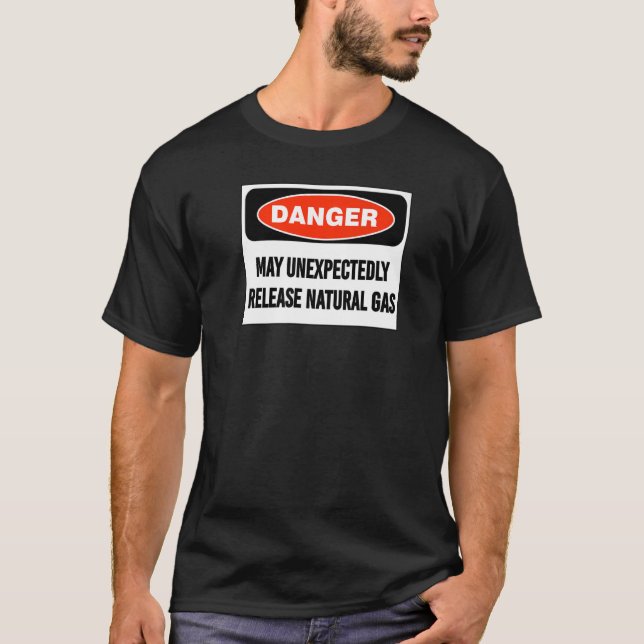 T-shirt Danger de plaisanterie peut libérer inopinément du (Devant)