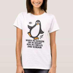 T-shirt Danger Funny Pingouin Graphic