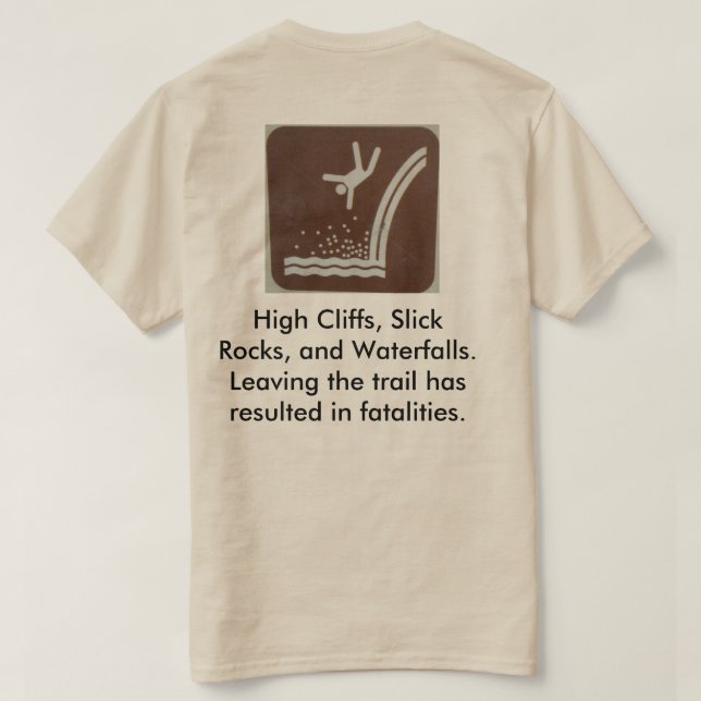 T-shirt Danger : les cascades peuvent vous tuer ! (Design dos)