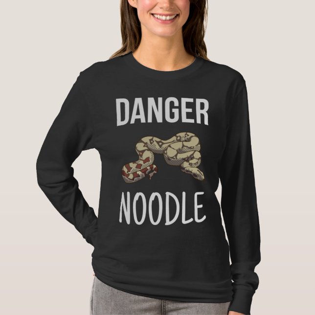 T-shirt Danger Noodle  Herpetologist Ophidian Snake (Devant)