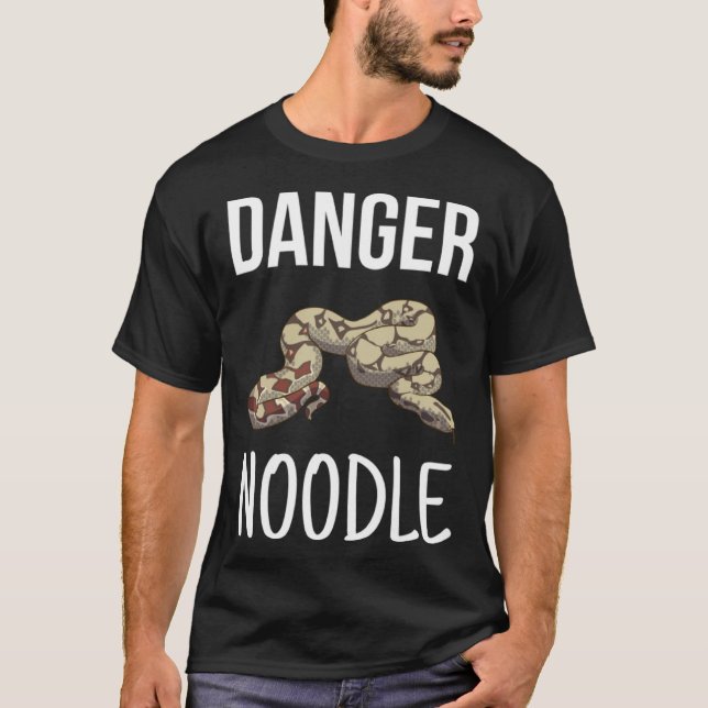 T-shirt Danger Noodle  Herpetologist Ophidian Snake (Devant)