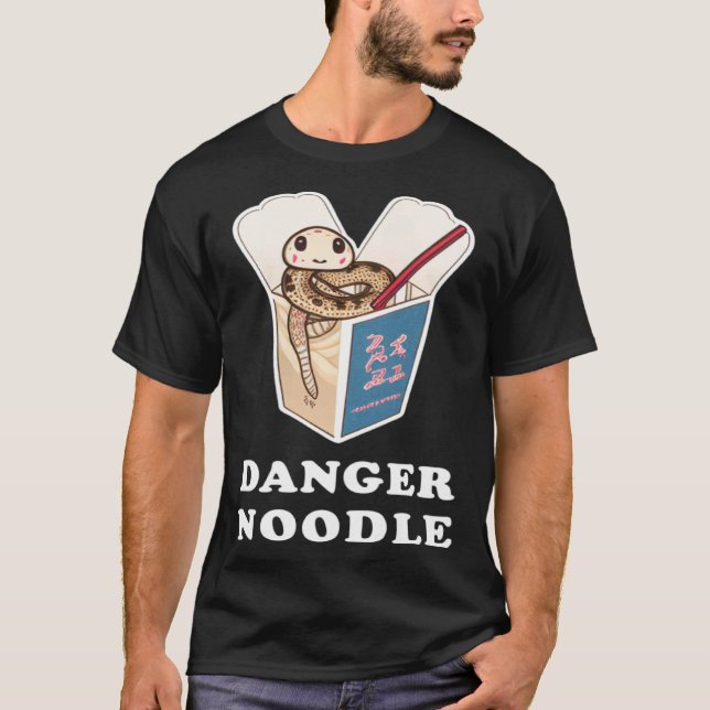 T-shirt Danger Noodle Snake Kids Snakes Meme Ball Python (Devant)