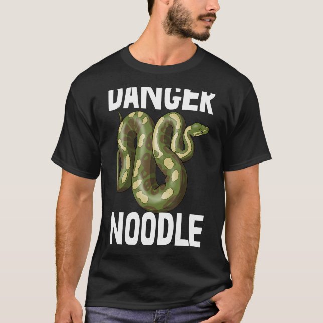 T-shirt Danger Serpent à nouilles Python Slithering Serpen (Devant)