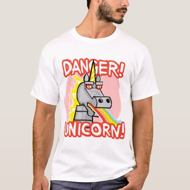 T-shirt Danger ! Unicorne ! (Devant)