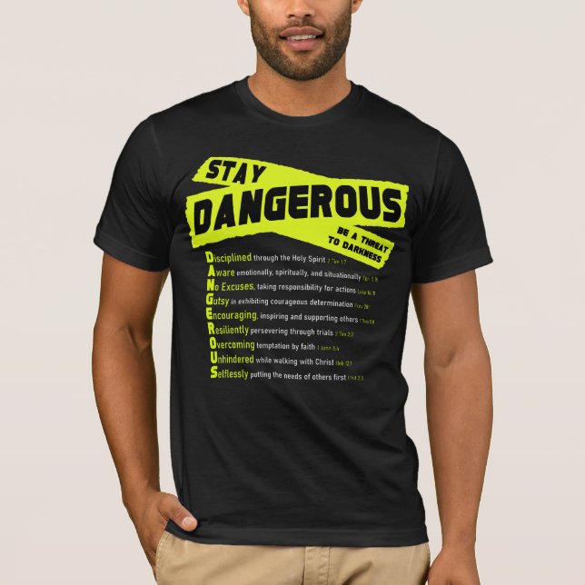 T-shirt Dangereux - Doux Extra-Slim-Fit -Order Taille plus (Devant)