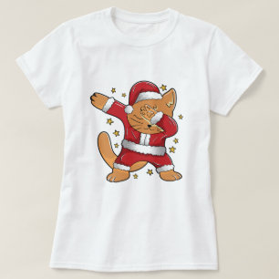 T-shirt DANGEREUX NOËL Dabbing Dabbing Dab Cat Père Noël