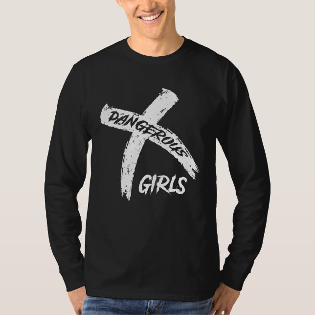 T-shirt Dangerous Girls Friends forever Best friend friend (Devant)