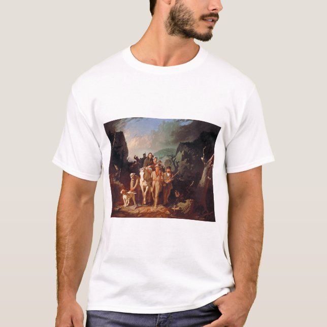 T-shirt Daniel Boone escortant des colons  (Devant)